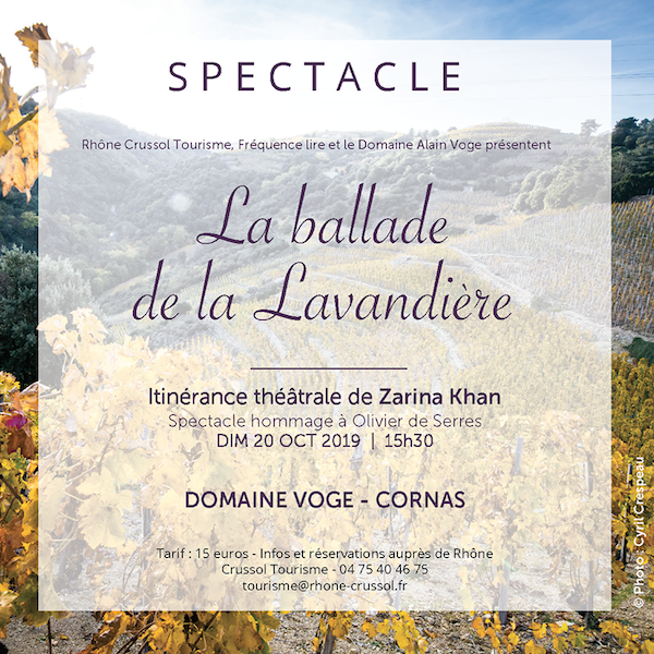 Affiche de la Ballade de la Lavandière sur fonds de vignes en automne