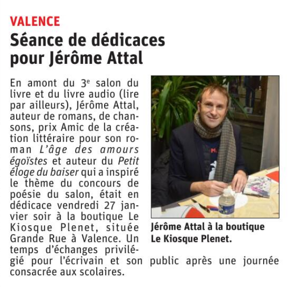 Séance dédicaces Jérôme Attal